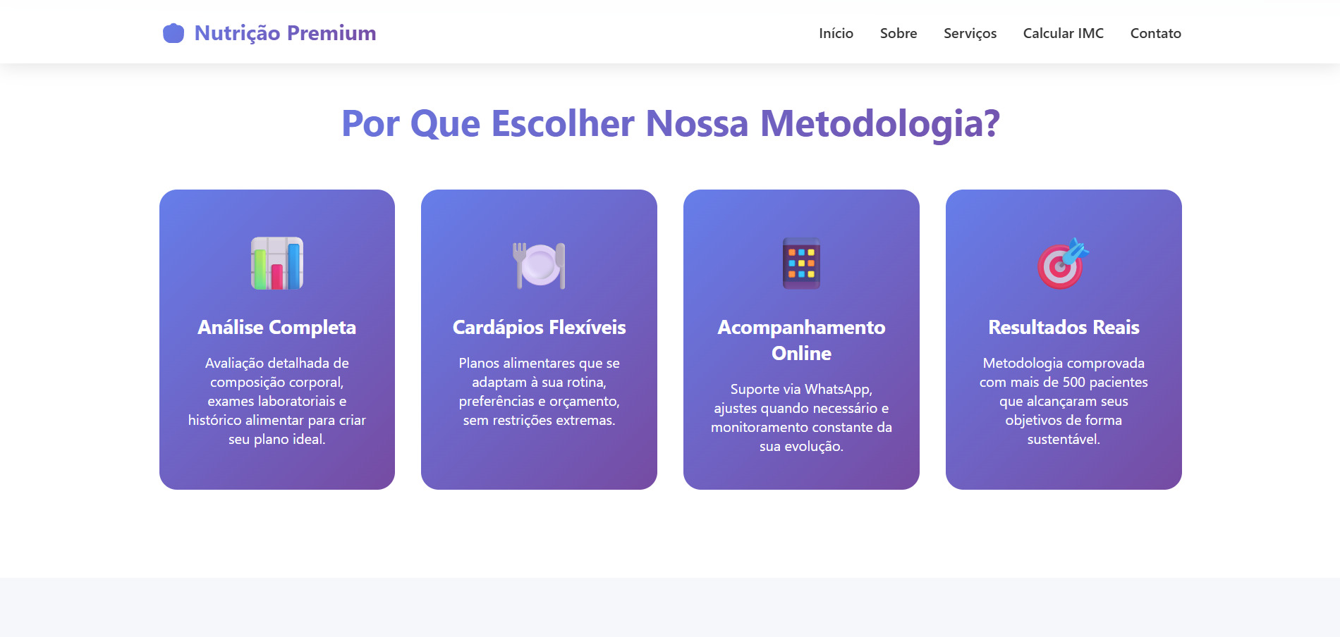 Landing Page Nutricionista
